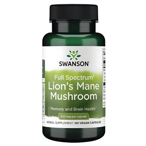Swanson - Full Spectrum Lion's Mane Mushroom - 60 kapsułek Swanson - Full Spectrum Lion's Mane Mushroom - 60 kapsułek